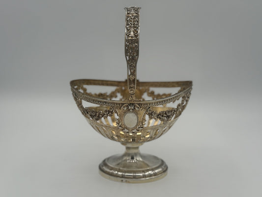 Finest Antique German Silver Basket in Art Nouveau Style - Unique