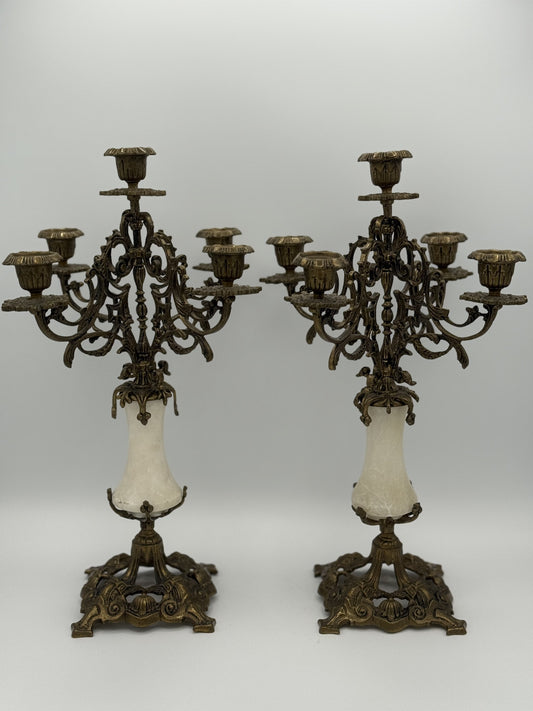 Pair of 1800s French Candlesticks - Unique